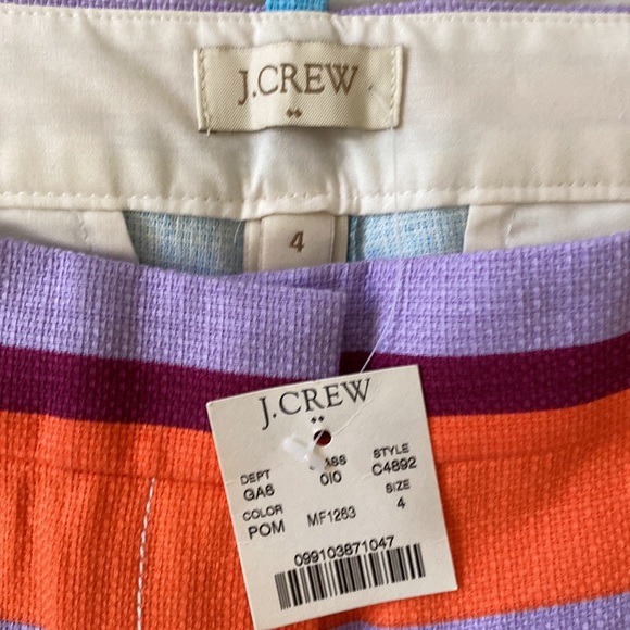 NWT J.Crew | Colorful Stripe Shorts | Size 4 - Picture 3 of 3